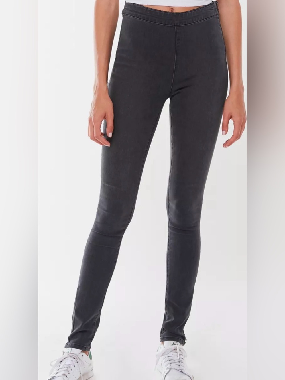 BDG Urban Outfitters Twig Side Zip High Rise Stretch Skinny Jean wahsed Black 31